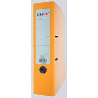 Büroring Ordner DIN A4 PP 80 mm breit auswechselbares Rückenschild gelb