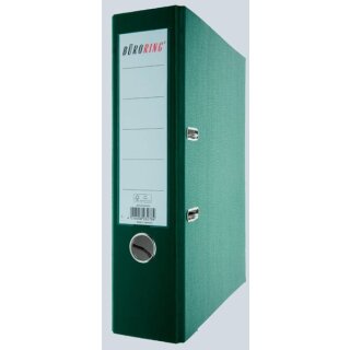 Büroring Ordner DIN A4 PP 80 mm breit auswechselbares Rückenschild grün