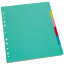 Büroring Karton Register A4 6-tlg. 5-farbig, 175g/qm