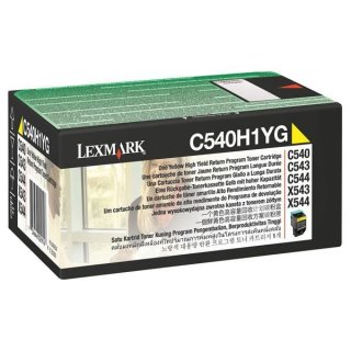 Lexmark C540H1YG Toner gelb return program, 2.000 Seiten ISO/IEC 19798 für Lexmark C 540/544/546