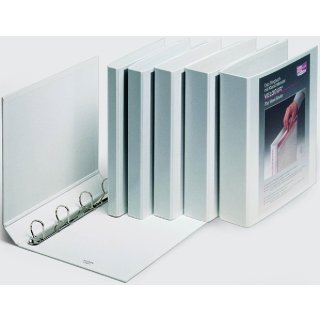 Präsentationsringbuch Velodur, A4, 4-D-Ring 40mm, Rückenbreite 55mm, weiß