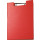 Klemm-Mappe A4, mit Deckel und Innentasche, Klemmweite 8mm, Platte aus Karton mit Folienüberzug, Farbe: rot