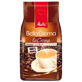 Melitta BellaCrema La Crema, 100% Arabica, ganze Bohnen, 1.000 g, Intensität: 3
