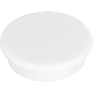 Franken Haftmagnet, Ø: 24mm, weiß, Haftkraft: 300g (bis zu 4 Blatt 80g/qm), Packung à 10 Stück