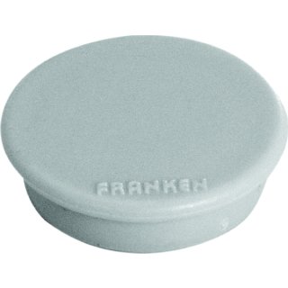 Franken Haftmagnet, Ø: 24mm, grau, Haftkraft: 300g (bis zu 4 Blatt 80g/qm), Packung à 10 Stück