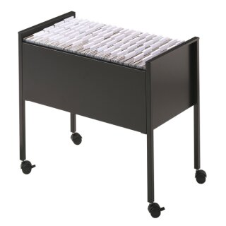 Hängewagen Economy Mappenboy, 80 Mappen für DIN A4, Maße: (H x B x T) 592 x 655 x 368 mm, schwarz