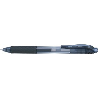EnerGel X Gel-Tintenroller, Strichstärke 0,25 mm, Nadelspitze, fein Druckmechanik, Metallspitze, nachfüllbar mit LRN5 Mine, schwarz