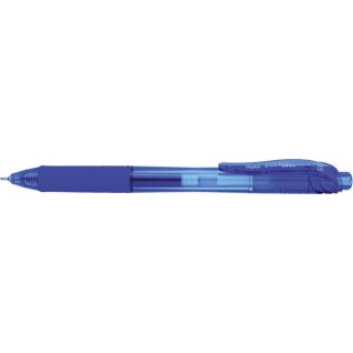 EnerGel X Gel-Tintenroller, Strichstärke 0,25 mm, Nadelspitze, fein Druckmechanik, Metallspitze, nachfüllbar mit LRN5 Mine, blau