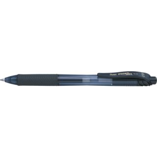 EnerGel X Gel-Tintenroller Strichstärke, 0,35 mm, Druckmechanik, Metallspitze, nachfüllbar mit LR7 Mine, schwarz