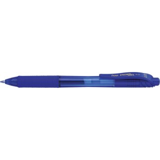 EnerGel X Gel-Tintenroller Strichstärke, 0,35 mm, Druckmechanik, Metallspitze, nachfüllbar mit LR7 Mine, blau