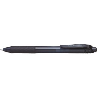 EnerGel X Gel-Tintenroller, Strichstärke 0,50 mm, breit, 1.0 Kugelstärke, Druckmechanik, Metallspitze, nachfüllbar mit LR10 Mine, schwarz