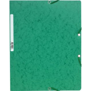 Eckenspannmappe für DIN A4 ohne Klappen, Fassungsvermögen: 250 Blatt, 320 x 240 mm, grün