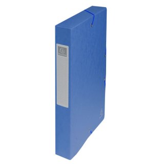 Archivboxen Exabox, 40 mm Rücken, für DIN A4, 250 x 330 mm, 700g/qm Echter Colorspan-Karton, blau