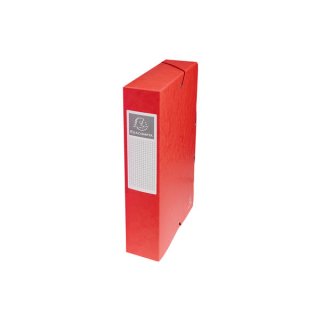 Archivboxen Exabox, 60 mm Rücken, für DIN A4, 250 x 330 mm, 700g/qm Echter Colorspan-Karton, rot