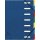 Eckspann-Ordnungsmappe, für DIN A4, 7 Fächer, Harmonikarücken, ausgestanzten Fenstern zum Beschriften, blau