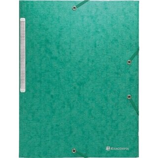 Dreiklappenmappe, A4, Manila-Karton, grün