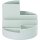 Rundbox grau, 6 Fächer, mit Brief- und Zettelfach, bruchsicherer Kunststoff, Maße: Ø 14 x Höhe 12,5 cm