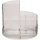 Rundbox glasklar, 6 Fächer, mit Brief- und Zettelfach, bruchsicherer Kunststoff, Maße: Ø 14 x Höhe 12,5 cm