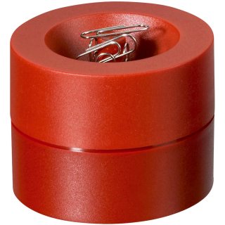 Klammerspender, rot, aus bruchsicherem Kunststoff, Ø 7,3cm, Höhe 6cm