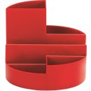 Rundbox rot, 6 Fächer, mit Brief- und Zettelfach,...