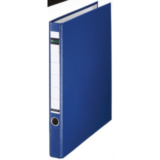 Ringordner A4, 35mm Rücken, blau, ohne Schlitze, Maße: 318 x 287 mm.