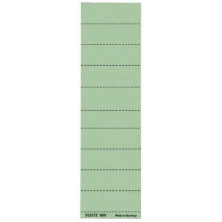 Blanko-Schildchen für Hängeregistratur, grün, 4-zeilig beschriftbar, perforiert, Karton: 120g, Inhalt: 100 Stück, Maße: 60 x 21 mm