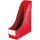 Stehsammler A4, rot, Polystyrol, auswechselbares Beschriftungsschild, Maße: 320 x 95 x 250 mm, Höhe vorne: 92 mm, Füllvermögen: 92 mm