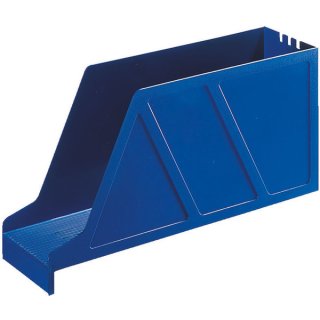 Stehsammler A4 quer, blau, Polystyrol, auswechselbares Beschriftungsschild, Maße: 97 x 156 x 336 mm