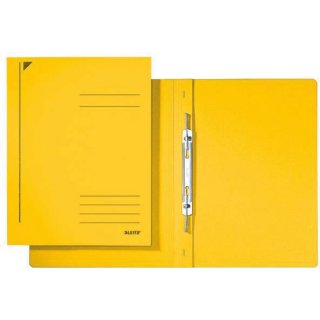 Spiralhefter A4, gelb, Spiralmechanik, Fassungsvermögen: 250 Blatt, Karton: 430g