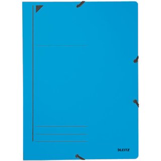 Eckspann-Mappe A4, blau, Beschriftungslinien, Fassungsvermögen: 250 Blatt, Karton: 430g