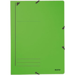 Eckspann-Mappe A4, grün, Beschriftungslinien, Fassungsvermögen: 250 Blatt, Karton: 430g