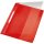 Plastik Schnellhefter Exquisit, für DIN A4, mit Falz, Überbreit, rot, mit transparentem Deckel, 1 Pack = 10 Stück