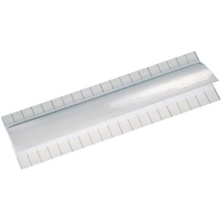 Beschriftungsstreifen Unitab weiß, selbstklebend, zuschneidbar, transparente Schutzfolie, Inhalt: 10 Stück, Maße: 75 x 210 mm