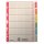 Kartonregister DIN A5, 6tlg., blanko, Rasterdruck auf erstem Blatt, 230g/qm, Karton, farbig, 4-fach Lochung