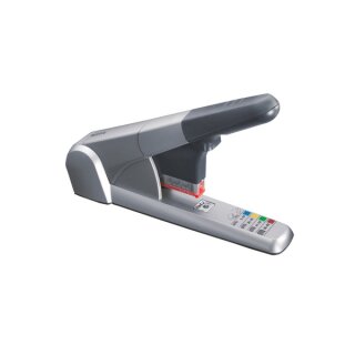 LEITZ 5551 Blockheftgerät silber, Heftleistung: bis 80 Blatt, Heftklammern: K6 (26/6), K8 (26/8), K10 (26/10), K12 (26/12), Heftart: geschlossen