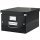 Aufbewahrungsbox Click & Store, mittel, schwarz, Hartpappe, mit Deckel, Maße: 281 x 200 x 370 mm