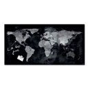 Glas-Magnetboard Artverum, World-Map, Weltkarte, inkl....