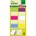 Tab Marker, Folie, extra stabil, 38 x 25 mm, 6 Farben lemon, pink, blau, violett, weiß, gelb, VE = 1 Stück = 60 Marker