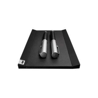 Stifteschale Cintano: S, Soft-Touch Beschichtung, Lederimitat und Kunststoff, 200 x 11 x 100 mm, schwarz
