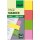 Haftmarker, Papier, Brillant, 20 x 50 mm, 4 Farben im Pocket, gelb, orange, grün, rot, VE = 1 Stück = 160 Marker