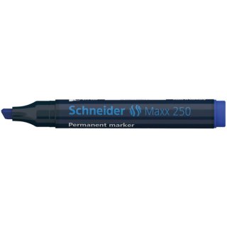 Permanentmarker  250, mit Keilspitze 2 - 7 mm, farbintensiv, geruchsarm, schnelltrocknend, nachfüllbar, blau