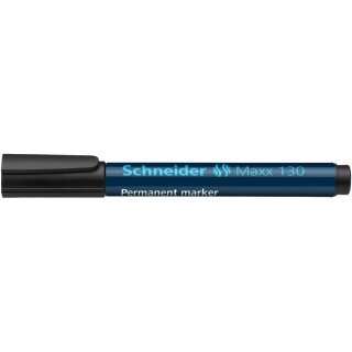 Permanentmarker Maxx 130, mit Rundspitze, 1 - 3 mm, Cap-Off-Tinte, wasserfest, lichtbeständig, schwarz