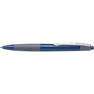 Druckkugelschreiber Loox blau mit weicher Soft-Grip-Zone, metallclip  Universelle Minenpassform, Gehäusefarbe = Schreibfarbe