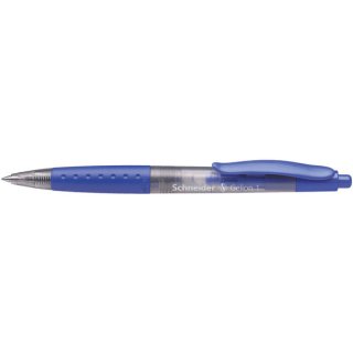 Gel-Kugelschreiber mit Druckmech. und weicher Soft-Grip-Zone,blau