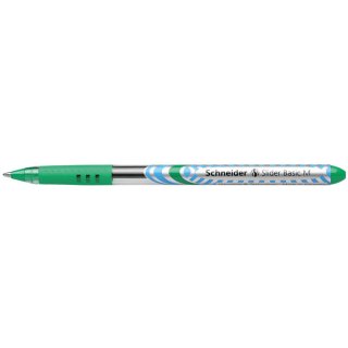 Kugelschreiber SLIDER Basic 1,0 mm Strichstärke M, Visco Glide, grün  gleitendes schreiben