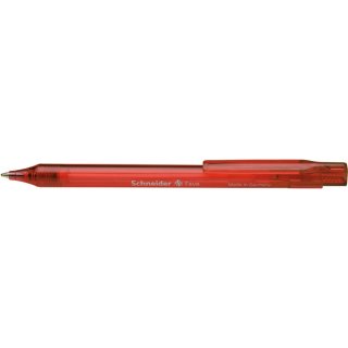 Kugelschreiber Fave, transparent rot, Dokumentenecht  günstiger Kugelschreiber mit Plug <(>&<)> Play Technologie Gehäusefarbe = Schreibfarbe
