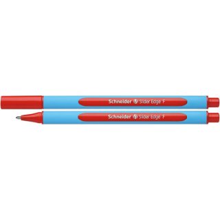 Kugelschreiber Slider Edge XB, Visco Glide, gleitendes schreiben, gummierter Dreikant-Schaft, Edelstahlspitze, rot