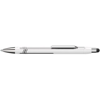 Kugelschreiber Epsilon Touch mit Viscoglide-Technologie, weiß/silber  Mit Mine Slider 755XB