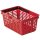 Einkaufskorb mit großem Tragegriff, stapelbar, Griff klappbar, 19 Liter, 448 x 283 x 212 mm, rot