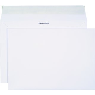 Briefumschlag DIN C4, ohne Fenster, haftklebend, weiß, 120g/qm, 5 Stück